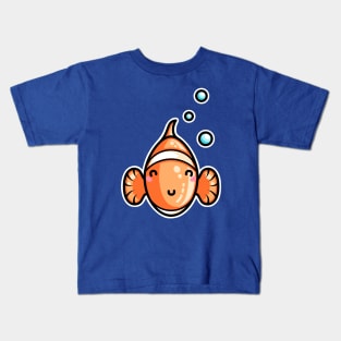 Kawaii Cute Clownfish Kids T-Shirt